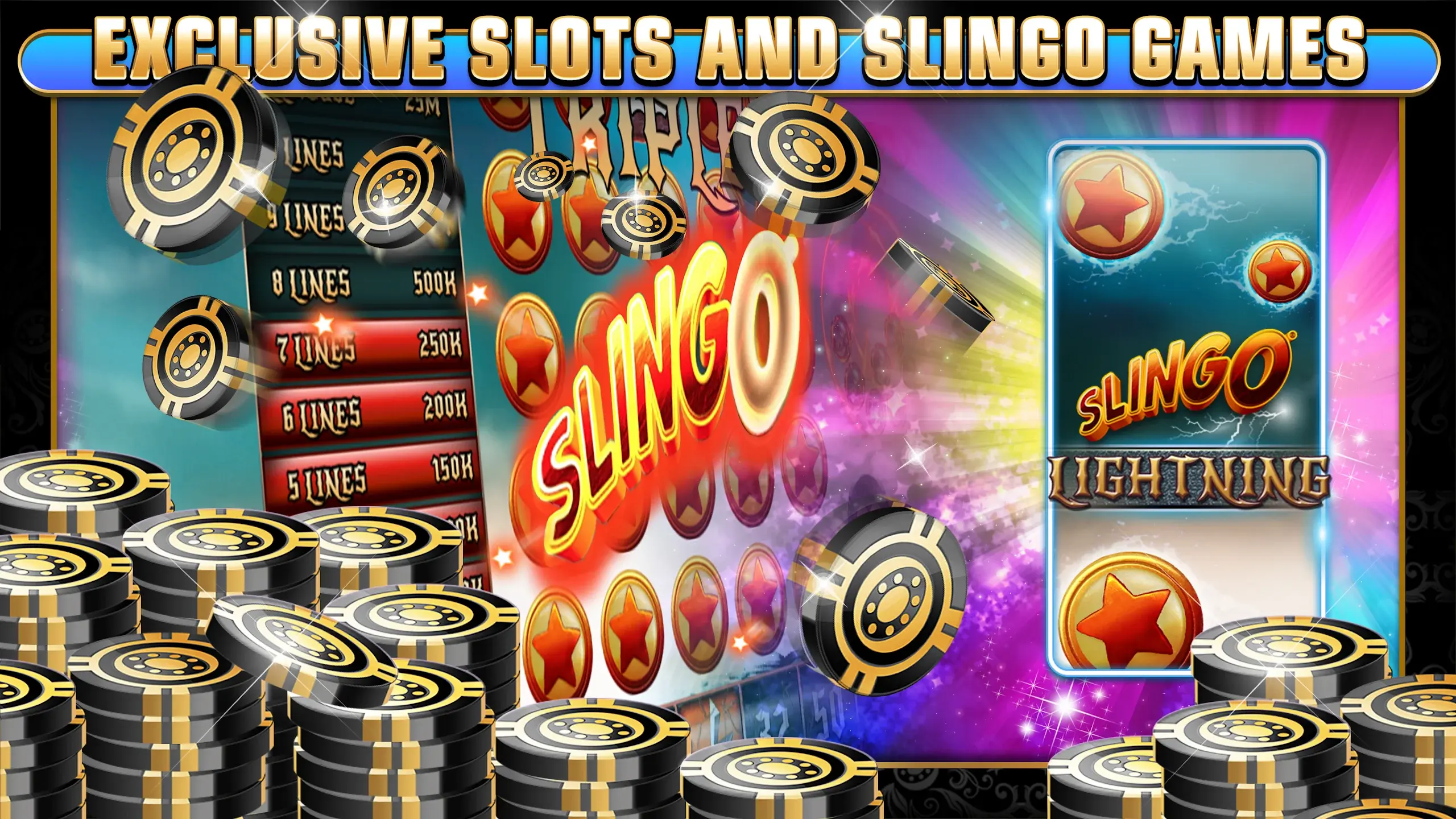 Slingo Casino rewards and chips screen
